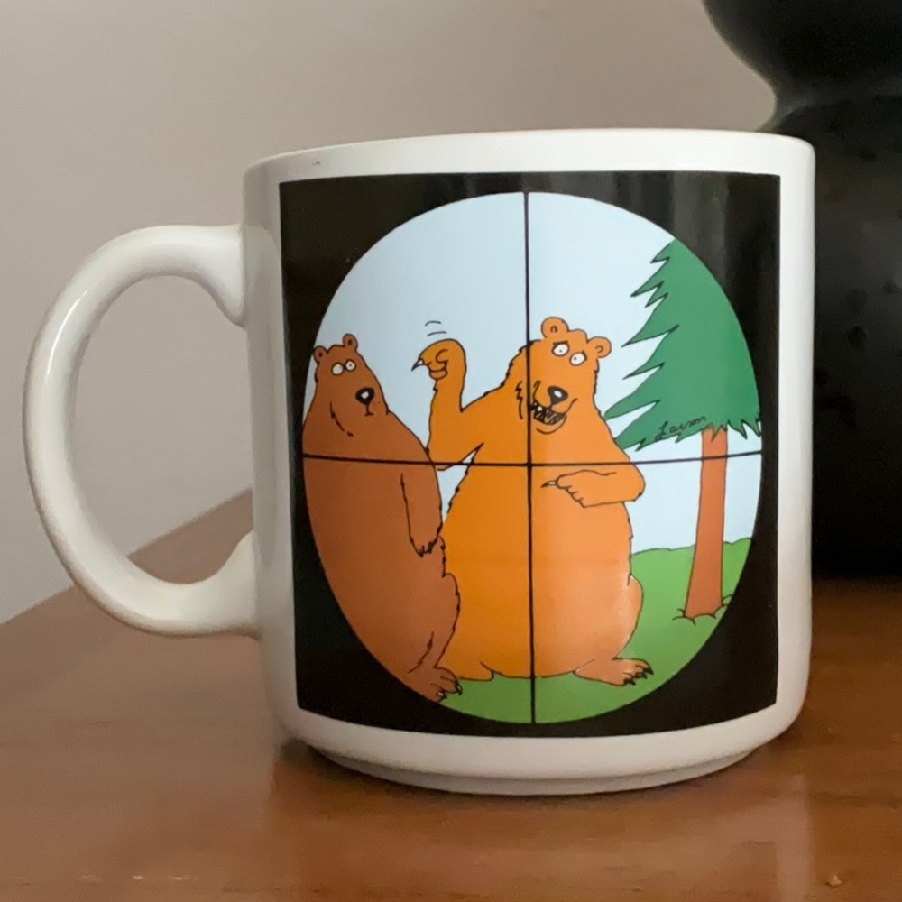 Vintage Far Side Mug 
In the Cross Hairs